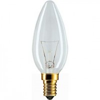 Лампа PHILIPS свечеобразная  B  35 25W 230V E14 CL